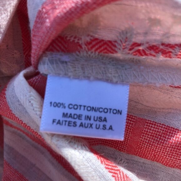 Misa Los Angeles Striped Off The Shoulder Smocked Embroidered Boho Top - Picture 8 of 10